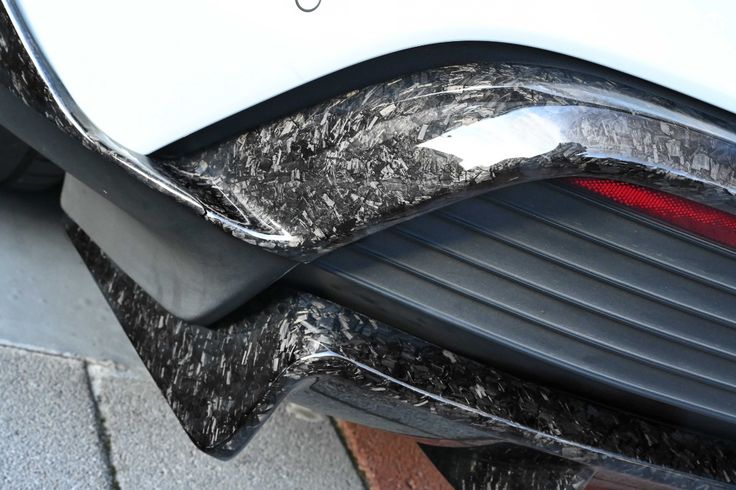 Forged carbon rear bumper diffuser